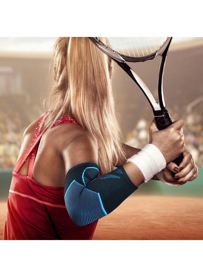 2 قطعة قفاز ضغط الكوع، حمالة الكوع لالتهاب الأوتار والكوع التنس، دعم الكوع للجولف، تخفيف الكوع التنس للرجال والنساء، قفاز الكوع للرفع الثقيل - Image 2